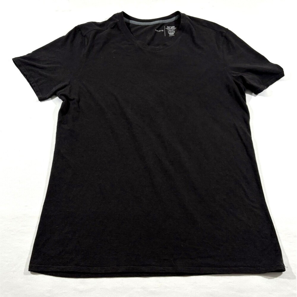 HYLETE T-shirt Bamboo Rayon Cotton Black Crew Short Sleeve Pullover Tee Mens L